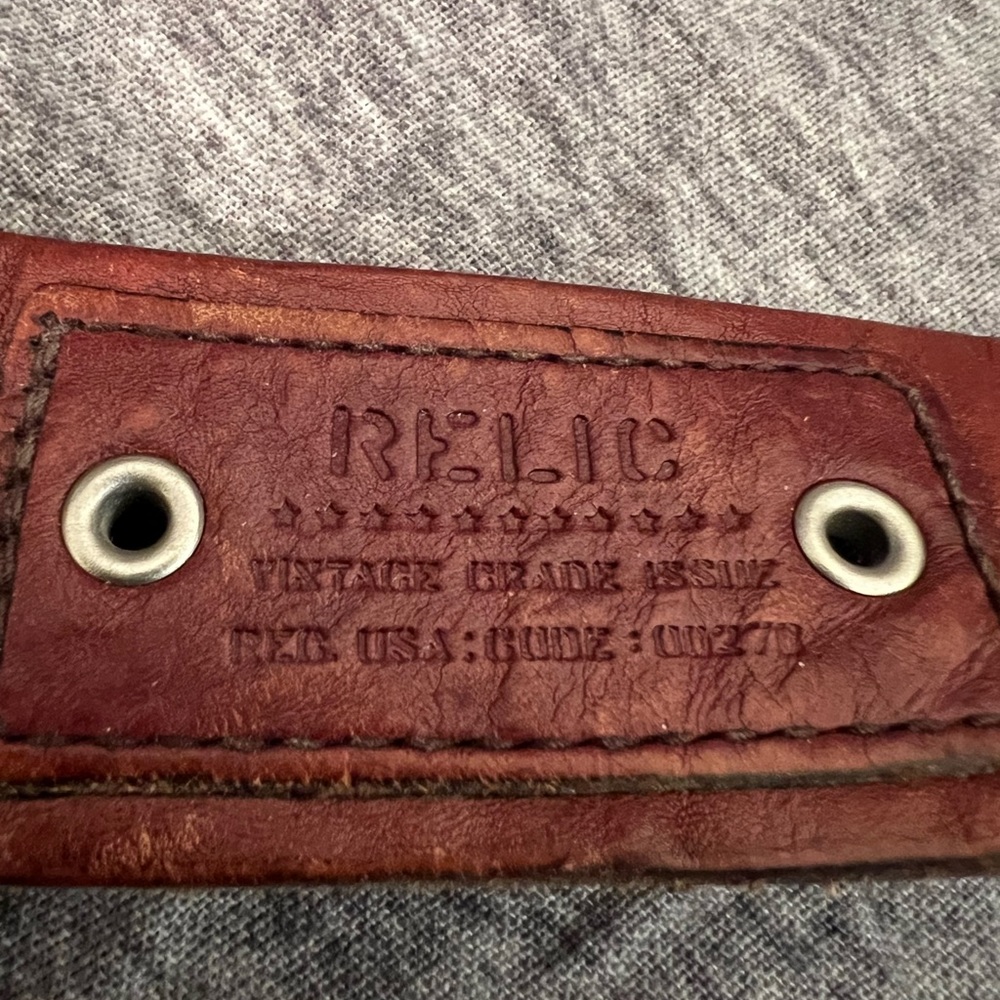 RELIC Men’s Sz 34 Brown Genuine Leather Belt - Picture 5 of 12